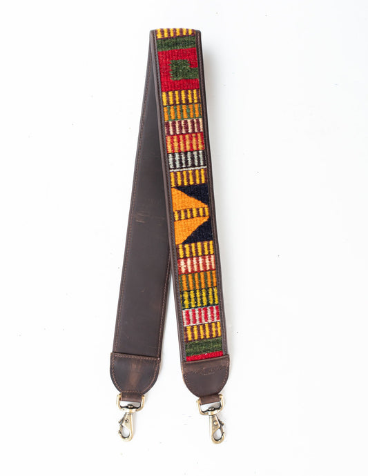 HANDWOVEN BAG STRAP - MEXICO COLLECTION - PAINTHORSE TUMBLED LEATHER NO. 86056