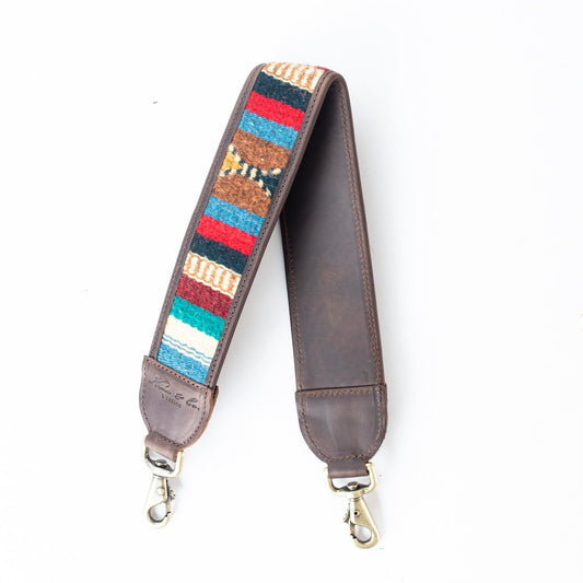 HANDWOVEN MEDIUM BAG STRAP - MEXICO COLLECTION - PAINTHORSE TUMBLED LEATHER NO. 76914