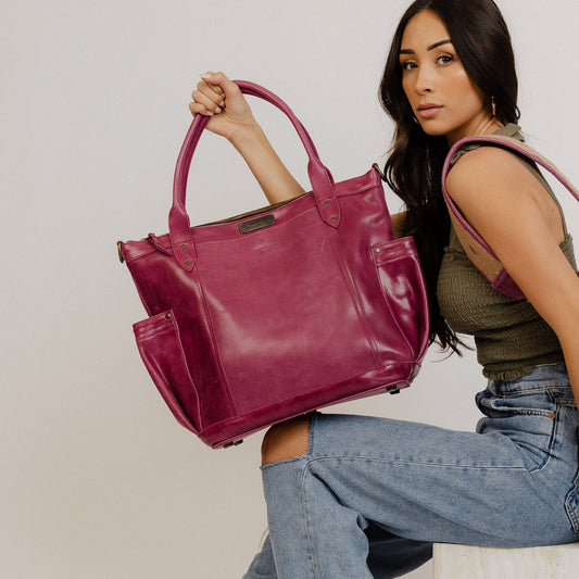 THE PERFECT BAG FULL - MEXICO COLLECTION - SANGRIA FULL LEATHER