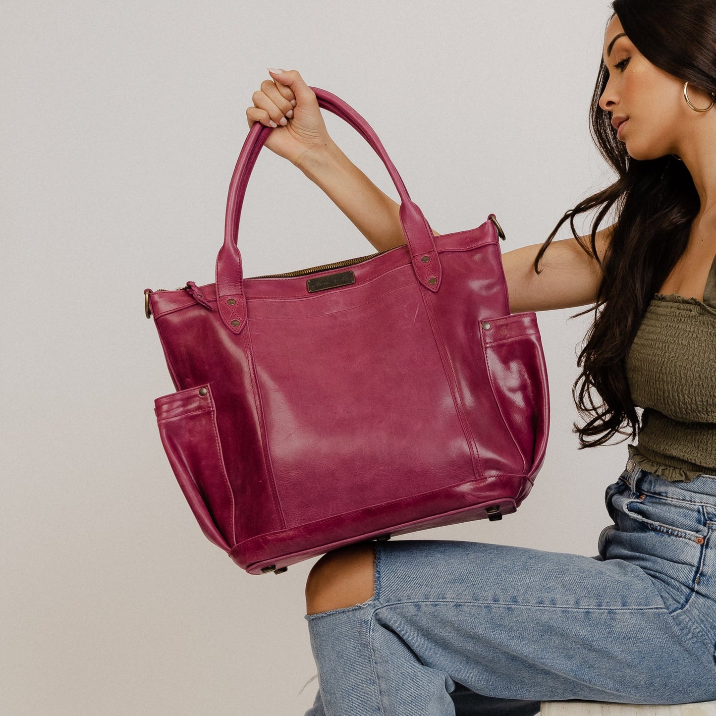 THE PERFECT BAG FULL - MEXICO COLLECTION - SANGRIA FULL LEATHER